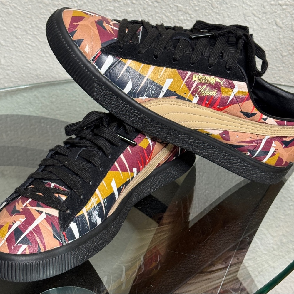 PUMA CLYDE MOON JUNGLE x Natural Multicolor Size 8.5 US Men's Sneakers - Picture 12 of 13